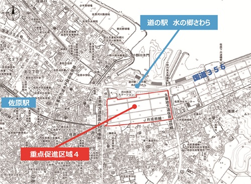 重点促進区域４の対象および周辺