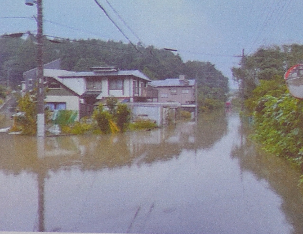 開運団地の浸水状況